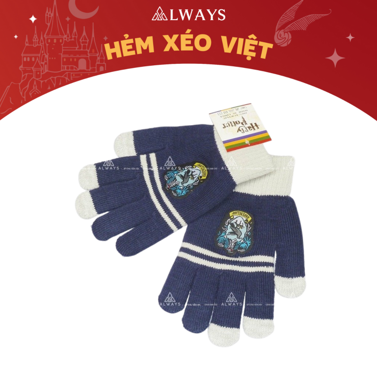 Harry Potter Glove - Găng tay len Harry Potter mẫu RAVENCLAW