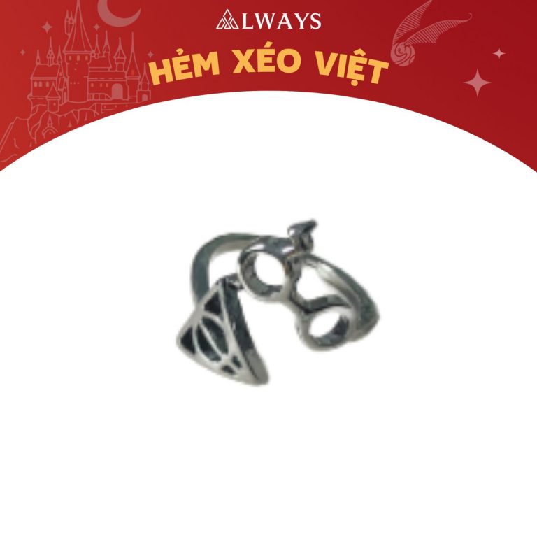Deathly Hallows Ring - Nhẫn Bảo bối tử thần (BẠC ĐEN)