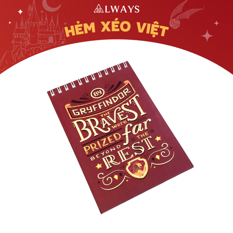 Harry Potter Notebook - Sổ tay lò xo Harry Potter (nhà GRYFFINDOR)