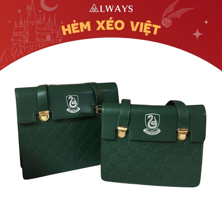 Harry Potter handbag - Túi xách cao cấp - Nhà SLYTHERIN (Size lớn)