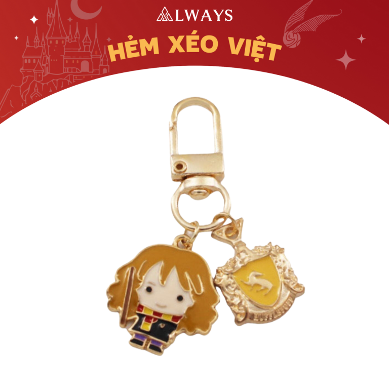 Harry Potter Alloy Keychain – Móc khóa hợp kim (mẫu Hermione Granger Hufflepuff)