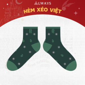 Harry Potter socks – Tất vớ Harry Potter phong cách unisex (mẫu Slytherin xanh)
