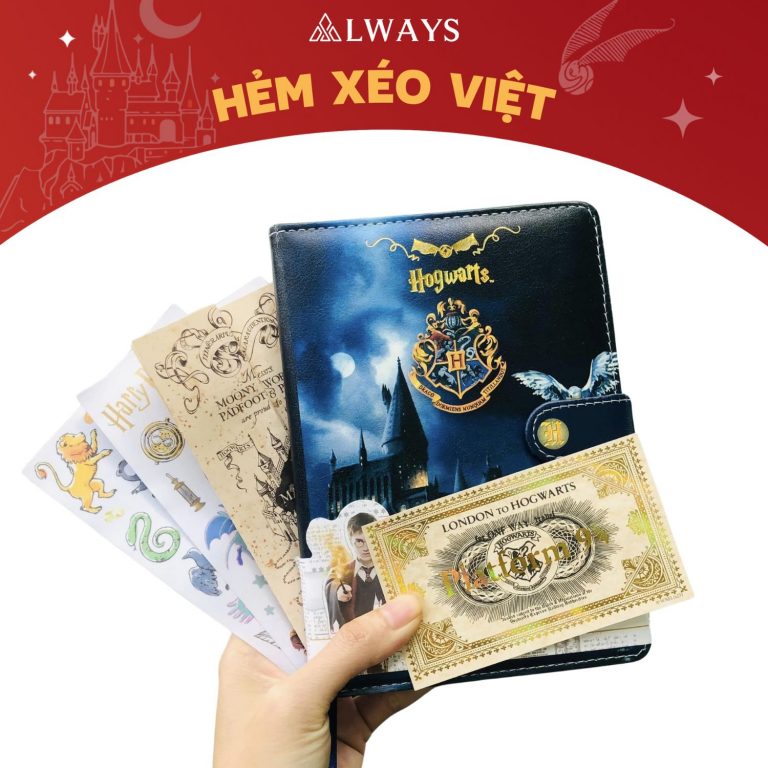 Harry Potter Inspired Planner - Sổ tay bìa da Harry Potter (Mẫu Hogwarts)