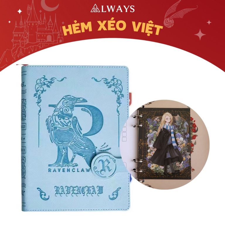 [ORDER] Harry Potter Official Binder Notebook - Sổ còng chính hãng Harry Potter (Mẫu Ravenclaw)