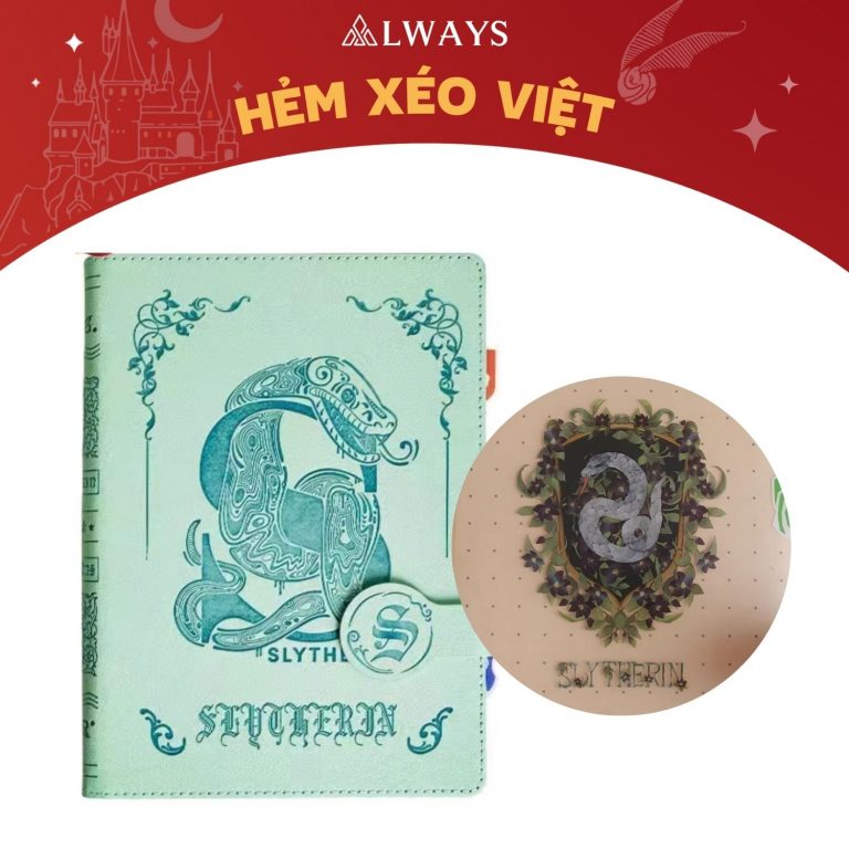 [ORDER] Harry Potter Official Binder Notebook - Sổ còng chính hãng Harry Potter (Mẫu Slytherin)