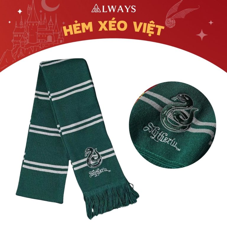 Harry Potter Double Layered Scarf - Khăn choàng 2 lớp (mẫu Slytherin)