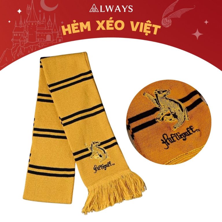 Harry Potter Double Layered Scarf - Khăn choàng 2 lớp (mẫu Hufflepuff)
